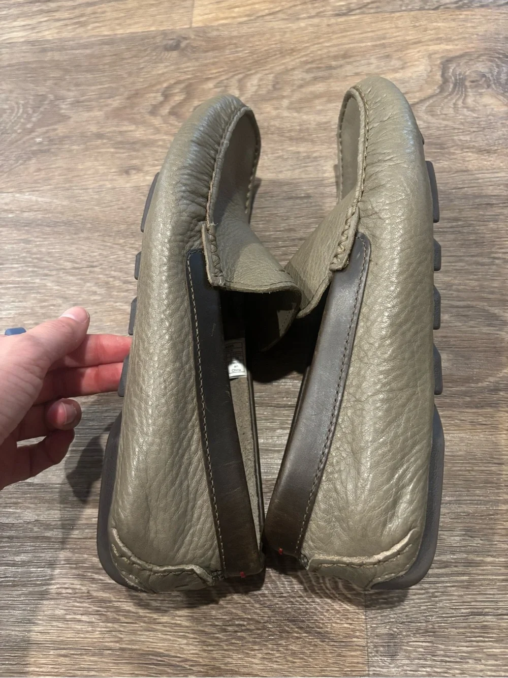 UGG Henrick Leather Driving Loafers Sage Green Treadlite Mens 8